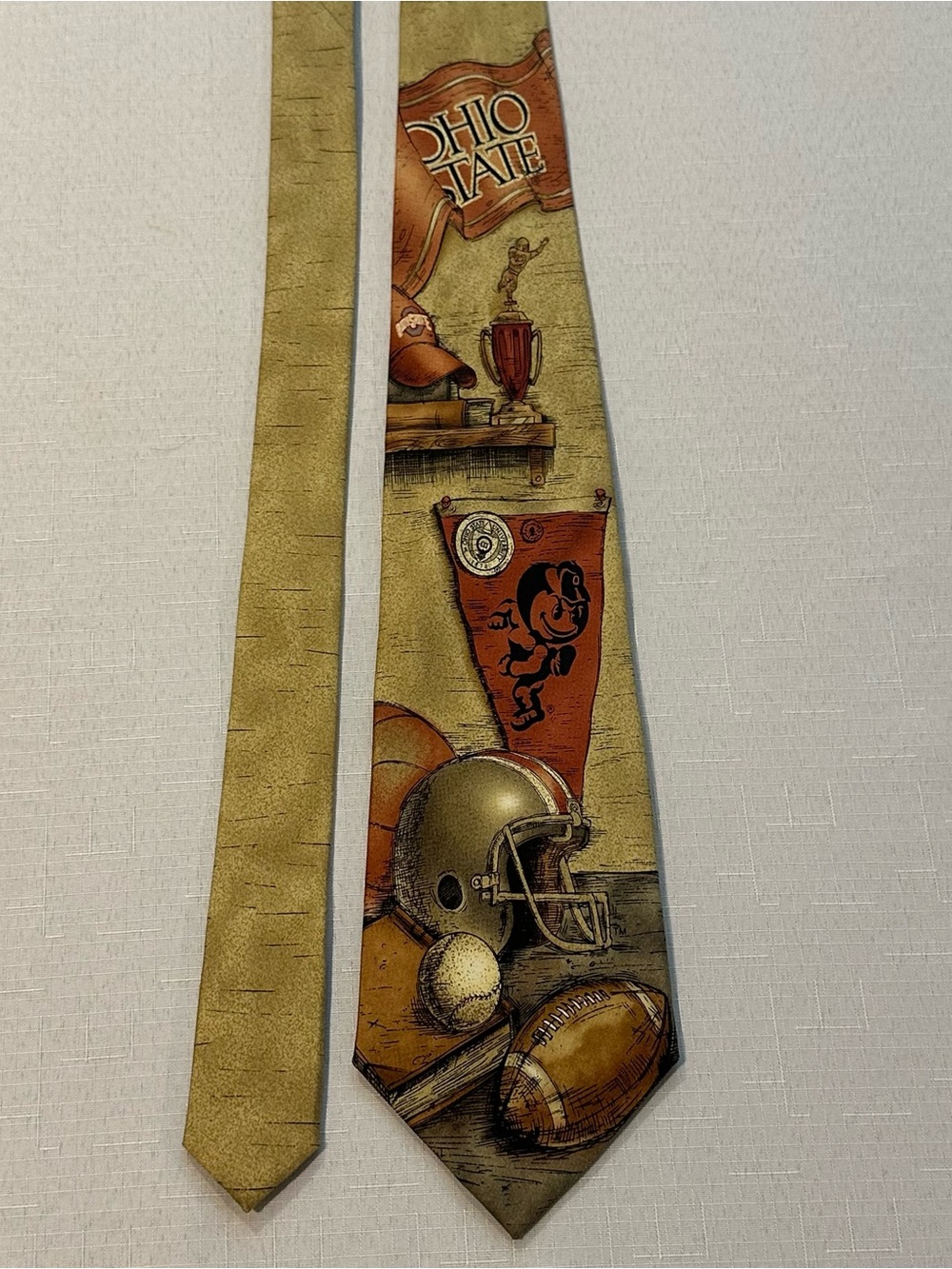 Ohio State Buckeyes Silk Novelty Tie Football Sports Eagles Wings